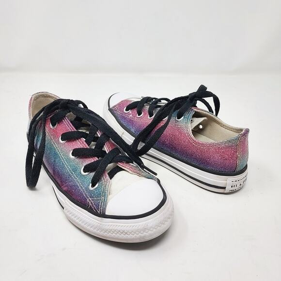 Converse Ombre Glitter Sneakers Size 1 - Picture 1 of 9